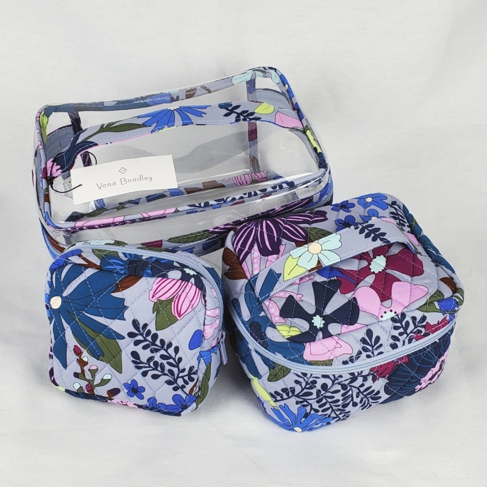 ๐HP~4/24๐ Vera Bradley 3 Piece Cosmetic Set in Bengal Lily NWT - Picture 4 of 12